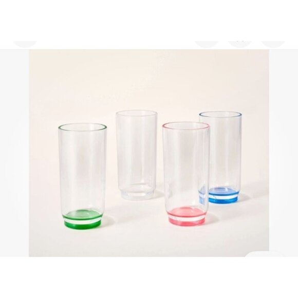 Kate Spade x Target New York Highball Glass Set - 4 Count BPA-Free Multicolor Bo - Picture 6 of 7